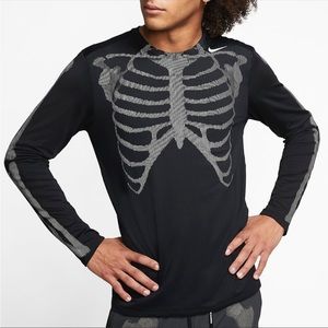 Nike Skeleton long sleeve running Shirt , size XL